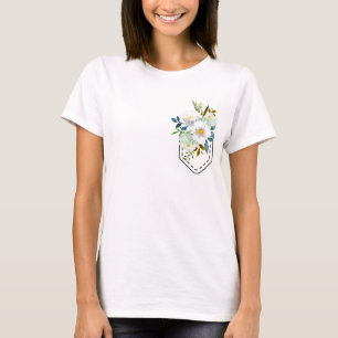 Printed pocket with flowers T-Shirt