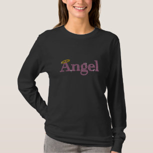 Printed Rhinestone Angel T-Shirt