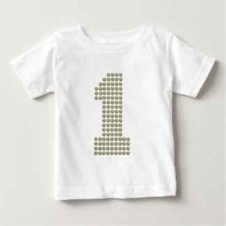 Printed Rhinestone First Birthday Baby T-shirt