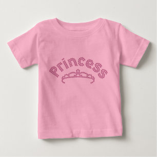 Printed Rhinestone Princess Tiara Baby T-Shirt