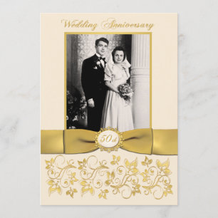 PRINTED RIBBON 50th Anniversary Invite