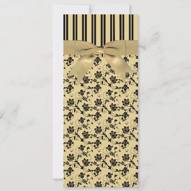 PRINTED RIBBON 50th Wedding Anniversary Invite (Front)