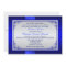PRINTED RIBBON Blue, Silver Floral Wedding Invite