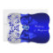 PRINTED RIBBON Blue, Silver Floral Wedding Invite