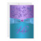 PRINTED RIBBON Purple, Turquoise Floral Sweet 16