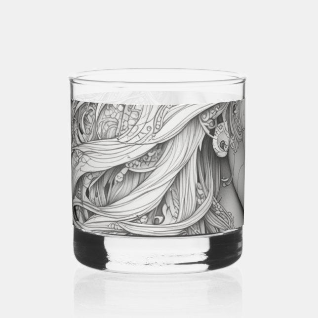 Printed Rocks Glass: Captivating Beauty with Every Whiskey Glass (Front)