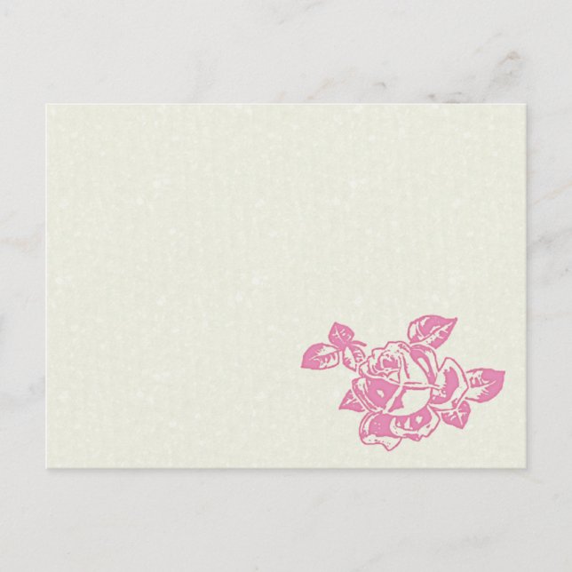 Printed Rose-DIY Postcard (Front)