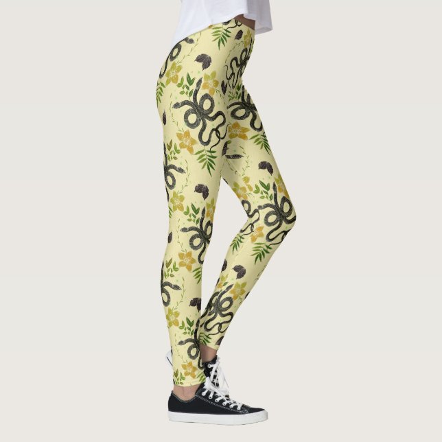 Printed snake and flowers leggings (Right)