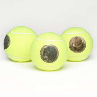 Printed tennis balls