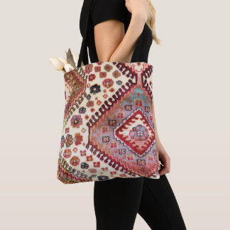 Printed Vintage Turkish Rug Tote Bag