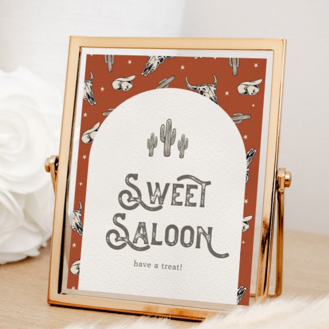 Printed Wild West Sweet Saloon Sign (Creator Uploaded)