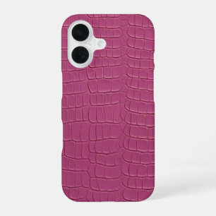 Printed with a pattern mimicking crocodile skin iPhone 16 case