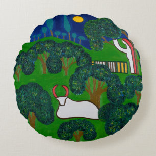 Printemps en Burgundy 2013 Round Cushion