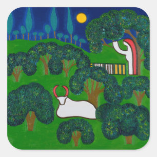 Printemps en Burgundy 2013 Square Sticker