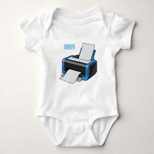 Printer cartoon illustration baby bodysuit