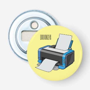 Printer cartoon illustration bottle opener