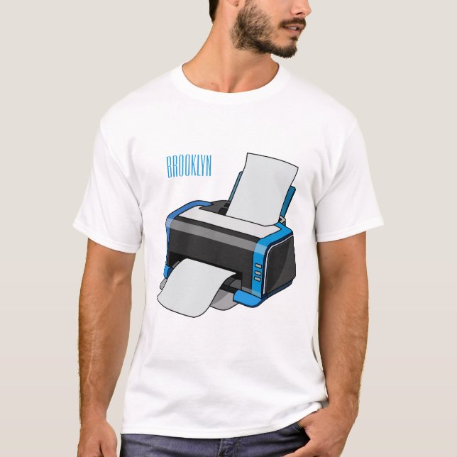 Printer cartoon illustration T-Shirt (Front)