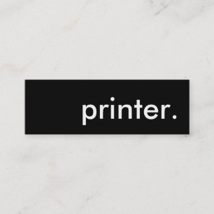 printer. mini business card
