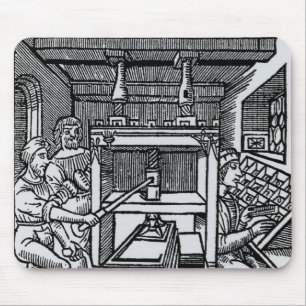 Printing press mouse pad