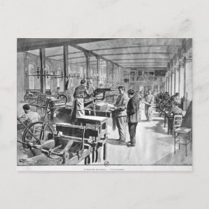 Printing the banknotes postcard