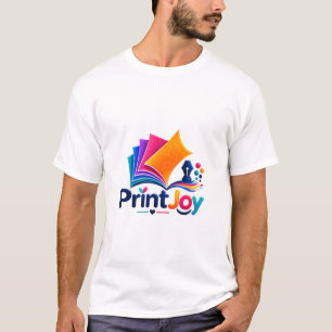 PrintJoy Colourful Printing Logo T-Shirt