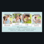 Prints Save The Date Photo Cards - Blue<br><div class="desc">These chic and modern photo cards stylishly request your guests to save the date for your big day. Available in other colours (custom colour requests are welcome!).</div>