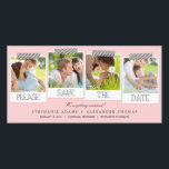 Prints Save The Date Photo Cards - Pink<br><div class="desc">These chic and modern photo cards stylishly request your guests to save the date for your big day. Available in other colours (custom colour requests are welcome!).</div>