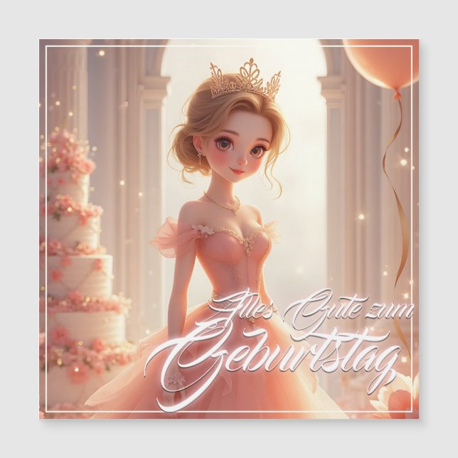 Prinzessin zum Geburtstag im rosa Traumkleid (Front)