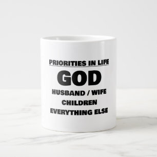 Priorities in Life Large Coffee Mug