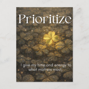 Prioritise Motivational Self Care Postcard