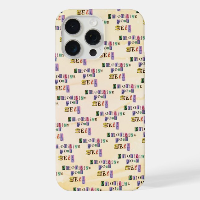 Prioritise Yourself iPhone Case (Back)