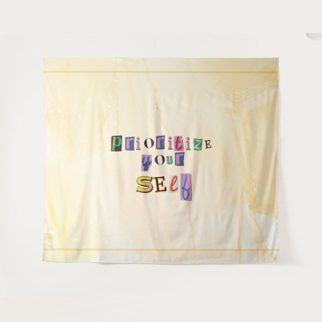 Prioritise yourself tapestry (Front (Horizontal))