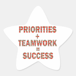 PRIORITY Teamwork Success Wisdom LOWPRICE GIFTS Star Sticker