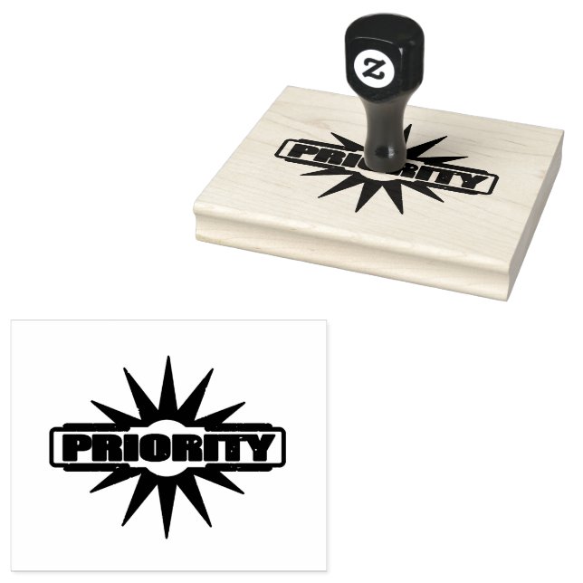 PRIORITY Urgent Attention Workflow Tool Office Fit Rubber Stamp (Stamped)