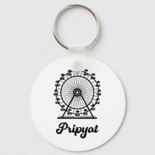 Pripyat Ukraine With Ferris Wheel Key Ring
