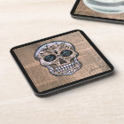 Prisarts Skull Dia de los Muertos Coasters