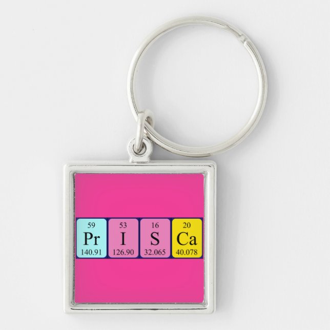 Prisca periodic table name keyring (Front)