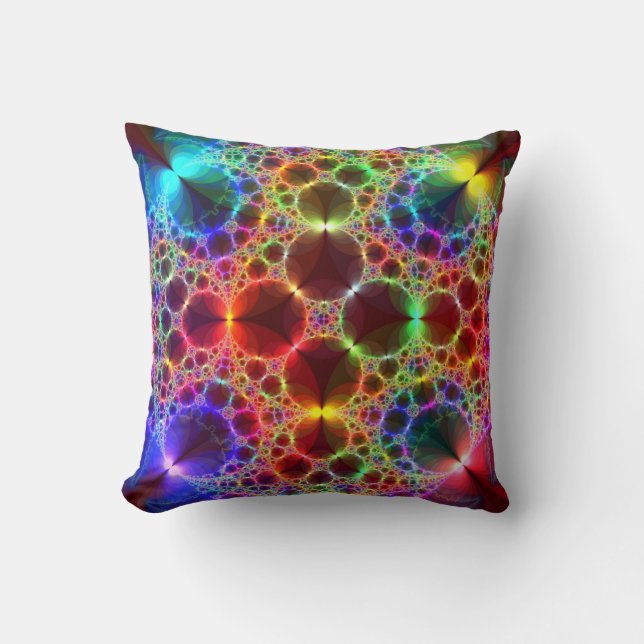 Prism Bubbles Throw Pillow (Front)