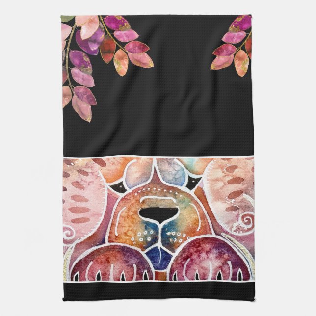 PRISM Chow dog Tea Towel (Vertical)