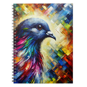 Prism feather Pigeon Portrait Notebook