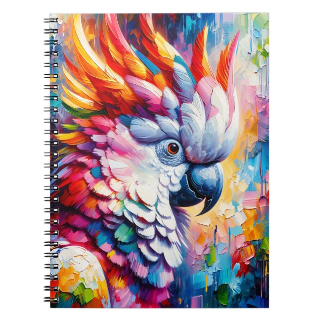 Prism Flame Cockatoo Notebook (Front)