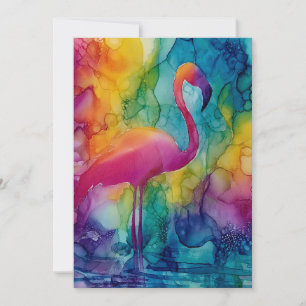 Prism Flamingo Holiday Card