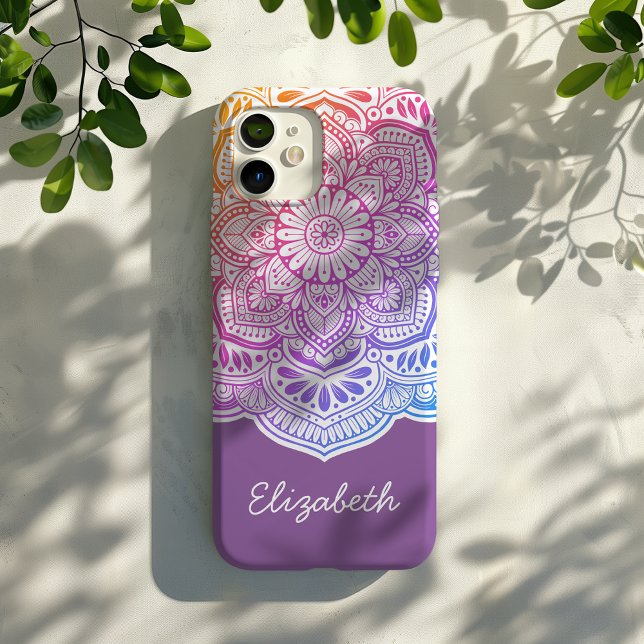 Prism Flower Mandala Pesonalized Case-Mate iPhone (Creator Uploaded)
