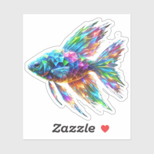 Prism Glow Geometric Fish