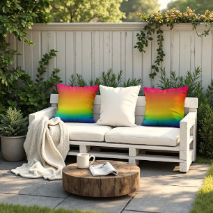 Prism Light - Vibrant Rainbow Spectrum Art Cushion