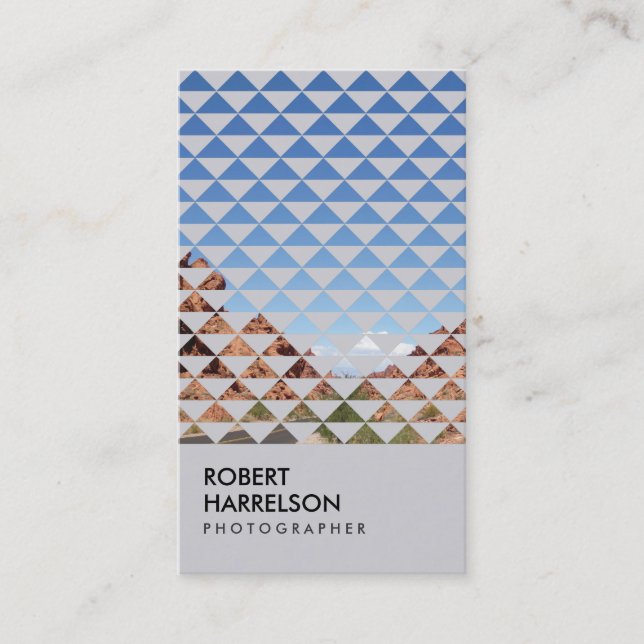 PRISM PHOTO in GRAY (Vertical) Business Card (Front)