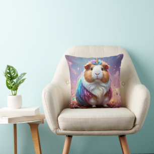 Prism Pigtail: The Radiant Unicorn Guinea Pig, Cushion