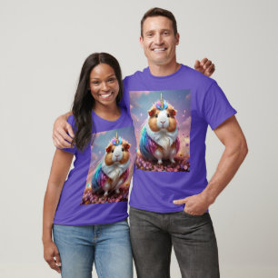 Prism Pigtail: The Radiant Unicorn Guinea Pig, T-Shirt