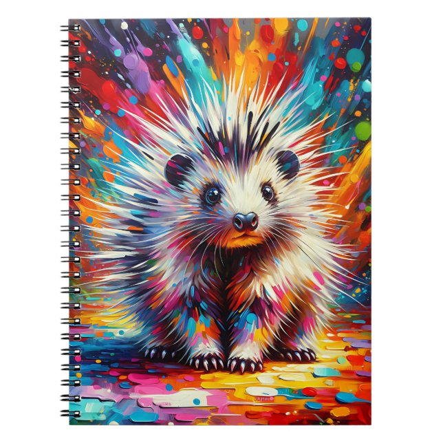 Prism Puff Porcupine Notebook (Front)