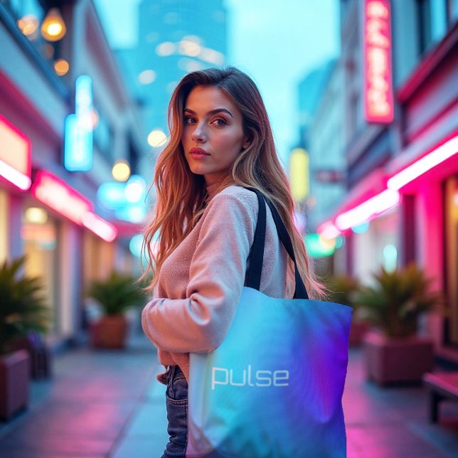 Prism Pulse - Vaporwave Gradient Vibe Tote Bag (Vaporwave Gradient Tote. Carry a pulse of retro-futuristic color & modern style.)